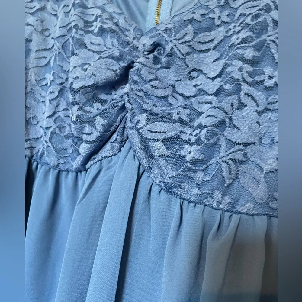 Torrid size 0 Blue Lace Mini Dress - Picture 4 of 6